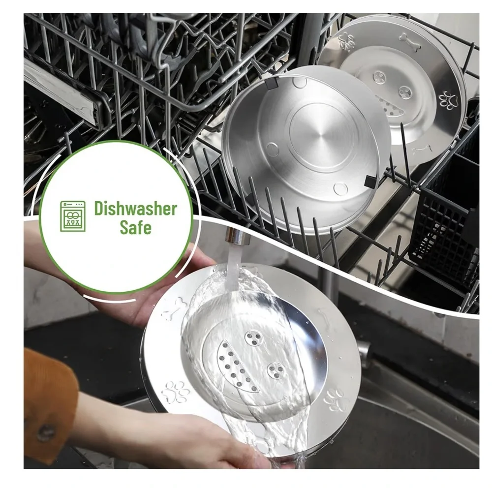 Stainless-Steel No Spill and No Splash Dog Water Bowl